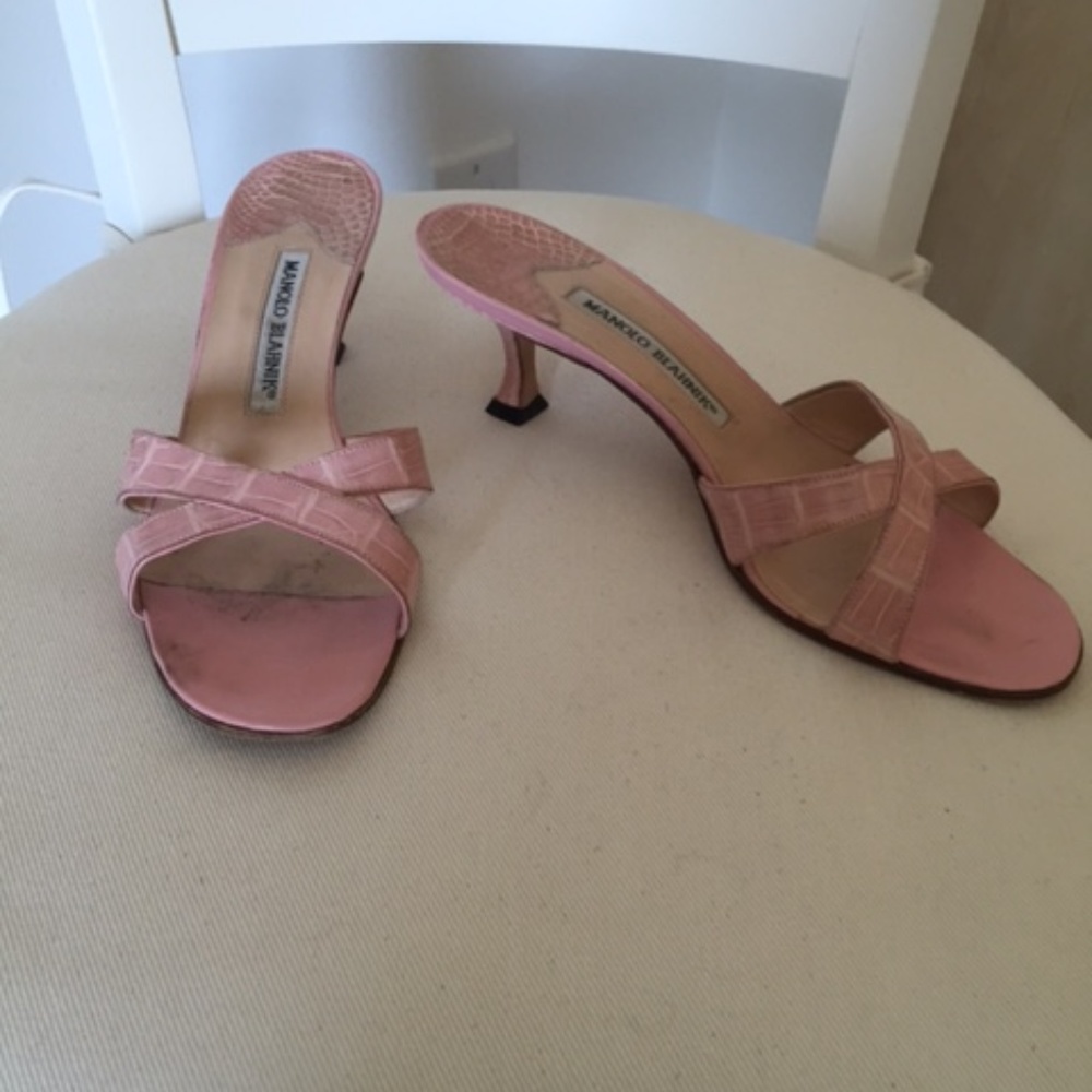 ❌NOT FOR SALE ❌Crocodile Manolo Blahnik heels